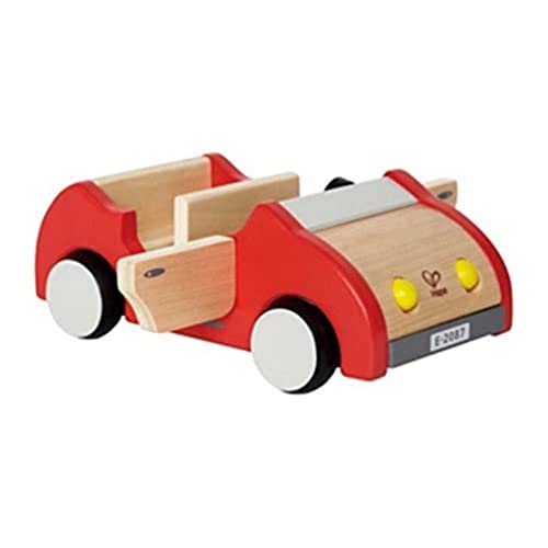 (Red) - Hape Wooden Doll House Furniture Family Car Play Set