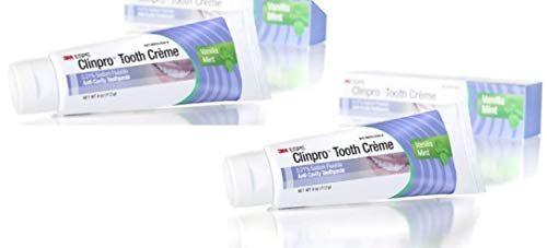 3M ESPE 12117 Clinpro Tooth Creme 0.21% NAF Anti Cavity Toothpaste, Vanilla Mint (Pack of 2)