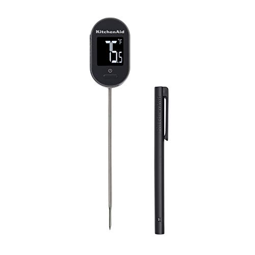 KitchenAid KQ904 Digital Instant Read Kitchen and Food Thermometer, TEMPERATURE RANGE: -40F to 482F, Black