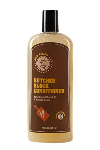 John Taylor Butcher Block Conditioner Food Grade Mineral Oil and Natural Waxes