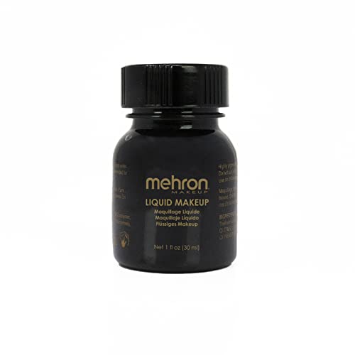 Mehron Makeup Liquid Face and Body Paint (1 oz) (BLACK)