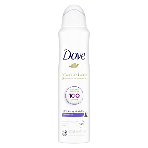 Dove Invisible Antiperspirant Deodorant Dry Spray ? Moisturizers Sheer Fresh 48-Hour Sweat and Body Odor Protecting Deodorant for Women 3.8 oz