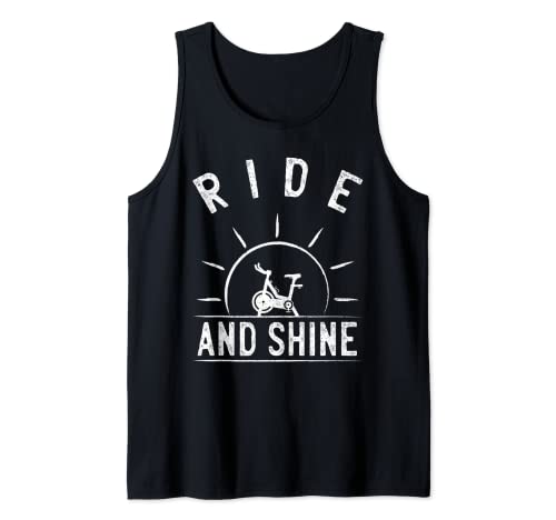 Ride and Shine Funny Indoor Spinning Spin Class Workout Gym Tank Top