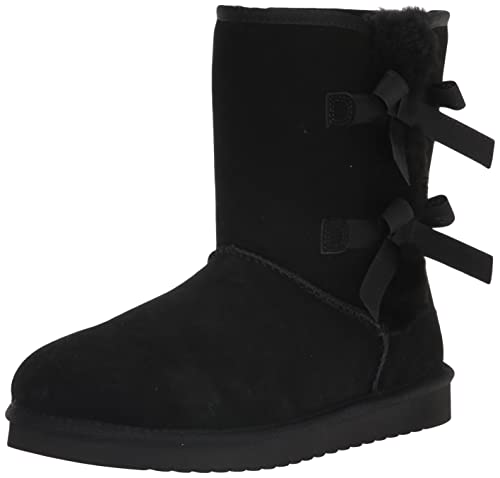 Koolaburra by UGG Women's Victoria Short Fashion Boot, Black/Black/Black, 9 US