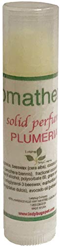 Long Lasting Organic & Natural Solid Perfume - Plumeria Flower Scent 0.2 oz Tube