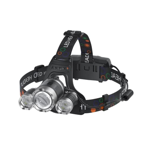 Beteray Headlamp Rechargeable 1200 Lumens Super Brightest 4 Modes Head Lamp for Adults Zoom Waterproof Headlight 90°Angle Adjustable Head Lights for Outdoor Camping Hunting Running Hiking