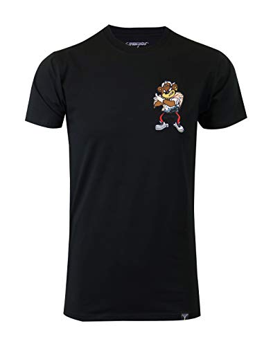 SCREENSHOT-S11059 Mens Hip-Hop Premium Hipster Tee - Angry Urban Bear Character Street Cartoon Backwards Print T-Shirt-Black-Large