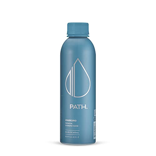 PATH Sparkling Bottled Water - Ultra-Purified, pH-Balanced Carbonated Soda Water in Aluminum Bottle - BPA Free, Lightweight, Reusable, Infinitely Recyclable - Crisp, Refreshing Taste - 20.3 fl oz (Pack of 9)