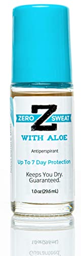 ZeroSweat Antiperspirant Deodorant with Aloe | Clinical Strength Hyperhidrosis Treatment - Reduces Armpit Sweat for Up To 7-days per Use - Protection from Excessive Sweating and Odor for Men and Women