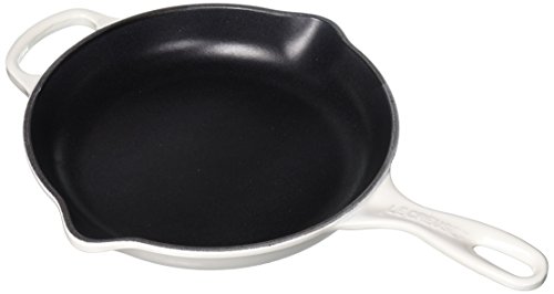 Le Creuset Enameled Cast Iron Signature Iron Handle Skillet, 9' (1-3/8 qt.), White