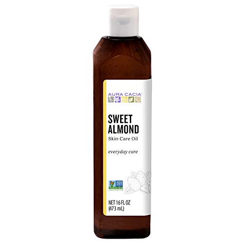 Aura Cacia Sweet Almond Skin Care Oil, 16-Ounce, Natural Source of Skin-Nourishing Fatty Acids & Lipids, No Paraben