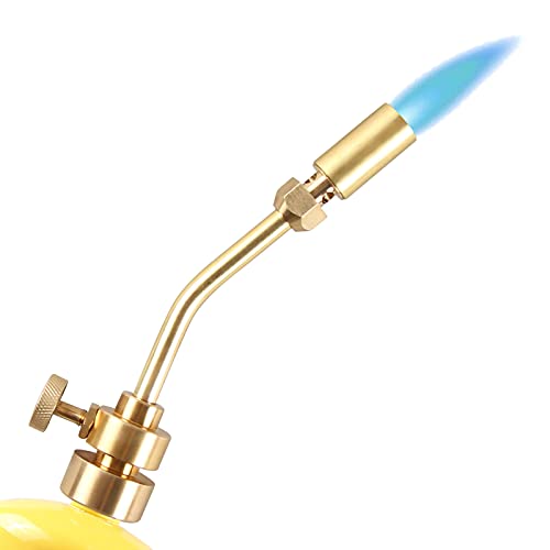 IDEALFLAME Propane Torch Head, Manual Start Basic Brass Torch Nozzle Blow Torch Tip for Soldering, Welding, Thawing, Brazing and Cooking (Torch Only)