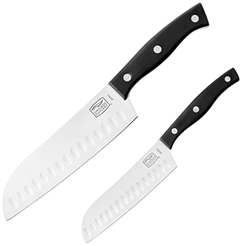 Chicago Cutlery Metropolitan Santoku and Partoku Starter Kitchen Knife Set | Starter Knife Set with Full Metal Tang for Added Strength, Balance, and Control | Resists Rust, Stains, and Pitting