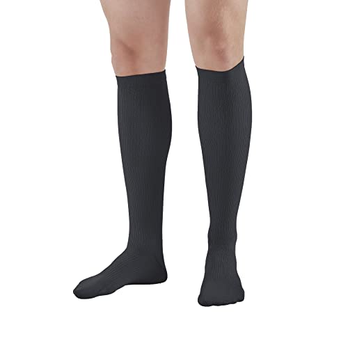 Ames Walker AW Style 100 Men's Dress 20-30mmHg Firm Knee High Socks Black Large
