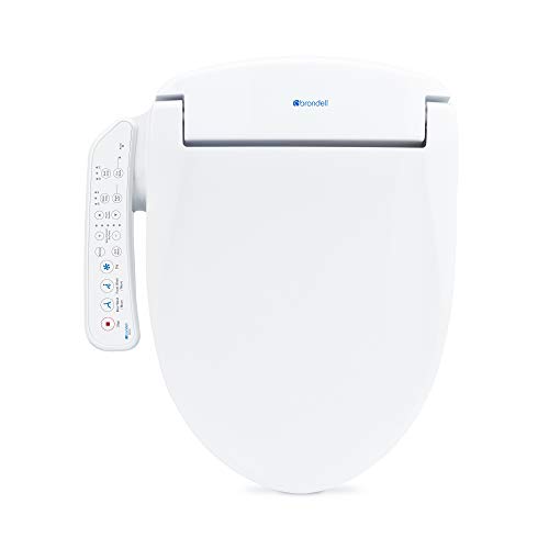 Brondell SE400-EW Swash SE400 Electric Bidet Toilet Seat With Heated Seat, Oscillating Stainless Steel Nozzle, Warm Air Dryer, Night Light, Gentle Close Lid, White Side Arm Control, Elongated
