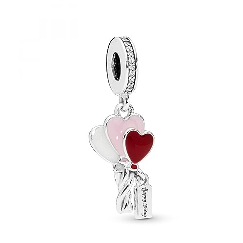 PANDORA Jewelry Happy Bday Balloon Dangle Cubic Zirconia Charm in Sterling Silver, No Box