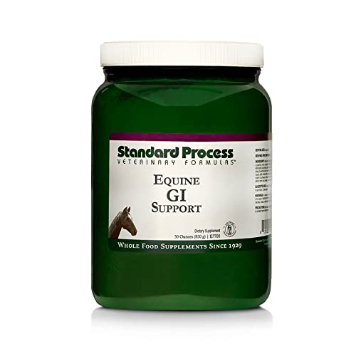 Standard Process Equine GI Support - Whole Food Horse Supplies for Digestive Health and Liver Support with Magnesium Citrate, Buckwheat, Sunflower Lecithin, Kale, Inulin, Brussels Sprouts - 30 Ounce