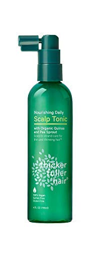 Thicker Fuller Hair Nourishing Daily Scalp Tonic, Green, 4 Fl Oz (Tónico)