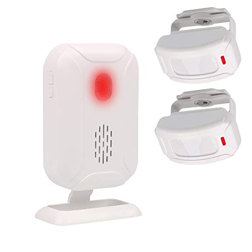 Mengshen Motion Sensor Alarm, Wireless Doorbell Alert for Front Door/Door Entry/Driveway/Mailbox, Home Security System Kit with 2 Sensor and 1 Receiver - YBQ042