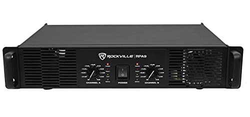 Rockville 3000 Watt Peak / 800w RMS 2 Channel Power Amplifier Pro/DJ Amp (RPA9)