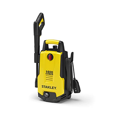 Stanley SHP1600 SHP Electric Pressure Washer 1600 Max PSI, 1.3 GPM, Comes with Vari Nozzle, Wand, Spray Gun, 20' Hose and Foam Cannon