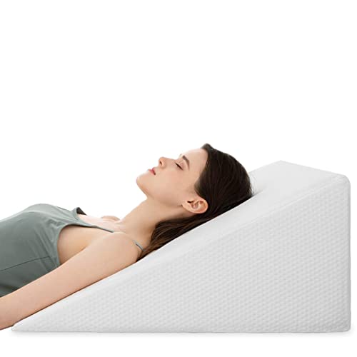 joybest Bed Wedge Pillows Leg Elevation Reading Pillow & Back Support Wedge Pillow - for Back and Legs Support, Back Pain, Leg Pain, Pregnancy, Neck and Shoulder Joint Pain, Sleeping 10' x 24' x 24'