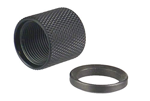 TWP 5/8-24 5/8”x24 TPI Thread Protector,Aluminum 6061 T6 Anodized Black, Free Steel 5/8 Crush Washer