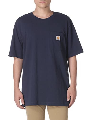 CarharttmensLoose Fit Heavyweight Short-Sleeve Pocket T-ShirtNavy3X-Large