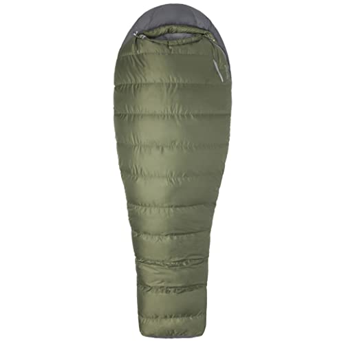 Marmot Ironwood Mummy Sleeping Bag | Down-Filled, Lightweight, 30-Degree Rating, Bomber Green/Steel Onyx, Regular