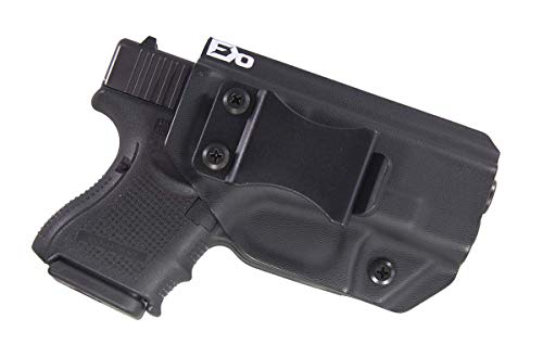 Fierce Defender IWB Kydex Holster Compatible with Glock 26 27 33' Winter Warrior Series (Black)