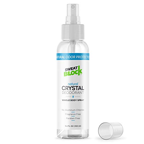 Natural Crystal Deodorant Spray by SweatBlock