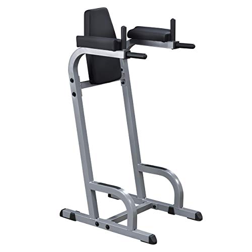 Body-Solid GVKR60 Vertical Knee Raise with Dip Station for Abdominal and Core Training, Home and Commercial Gym