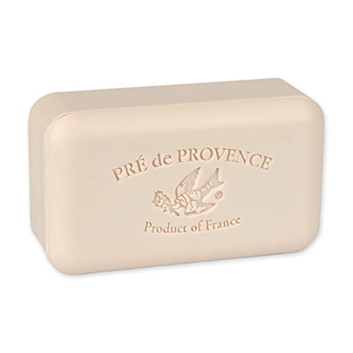Pre de Provence Artisanal Soap Bar, Natural French Skincare, Enriched with Organic Shea Butter, Quad Milled for Rich, Smooth & Moisturizing Lather, Coconut, 5.3 Ounce