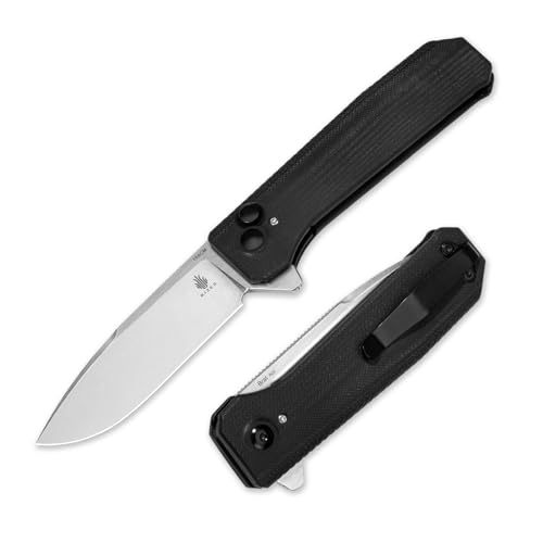 Kizer Brat Folding Knife, 3.5 Inches Stain 154CM Steel Blade EDC Pocket Knife G10 Handle Flipper Opener V3630C1