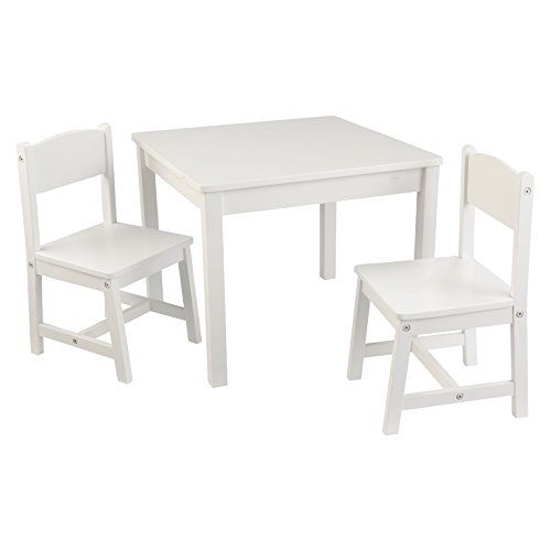 KidKraft Wooden Aspen Table & 2 Chair Set, Children's Furniture, White