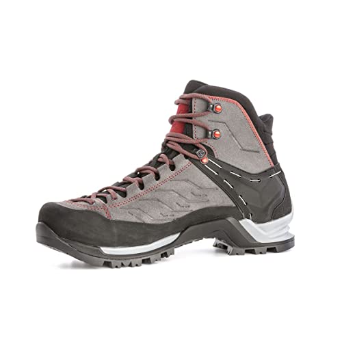 Salewa mens MS Mountain Trainer Mid Gore-TEX High Rise Hiking Shoes, Grey (Charcoal/Papavero), 7.5 US