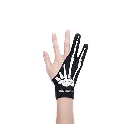 HUION Skeleton Artist Glove for Graphic Drawing Tablet Pad Monitor Painting, Paper Sketching, Suitable for Left and Right Hand