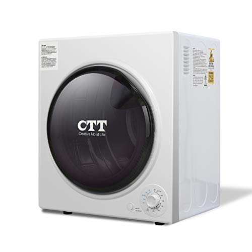 CTT 13 Lbs.Capacity Electric Portable Compact Laundry Clothes Dryer,Stainless Steel Tub - White
