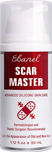 Ebanel Silicone Scar Gel with Onion Extract, Emu Oil, Vitamin E, Medical-Grade Scar Removal Cream for Old & New Acne Scars, Burn Scars, Surgical Scars, Injuries, Stretch Marks, C-Section, Insect Bites