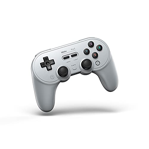 8Bitdo Pro 2 Bluetooth Controller (Gray Edition) - for Switch PC Windows Android MacOS Steam Raspberry Pi