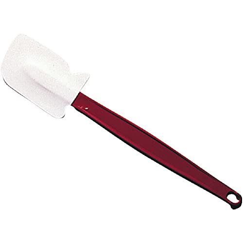 Rubbermaid Commercial Products High Heat Resistant Silicone Heavy Duty Spatula/Food Scraper, 13.5-Inch, 500 Degrees F, Red Handle, for Baking/Cooking/Mixing, Commercial Dishwasher Safe