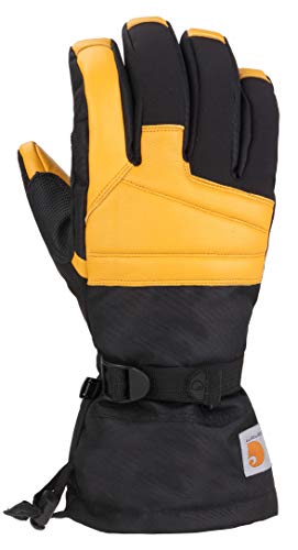 Carhartt mens Snap Insulated Work Cold Weather Gloves, Black Barley, Large US