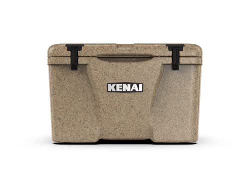 KENAI 25 Cooler | 25 qt Ice Chest Durable Rotomolded Insulated | Made in USA | Warranty for Life | for Beach Boat Camping Fishing Hunting | K25 | Sandstone