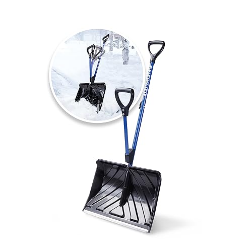 Snow Joe Shovelution SJ-SHLV01 18-in Strain-Reducing Snow Shovel w/ Spring Assisted Handle, Blue