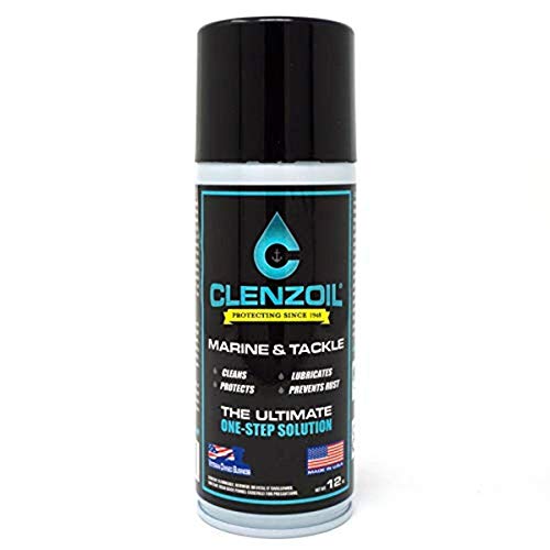 Clenzoil Marine & Tackle Rust Prevention Spray Lubricant & Corrosion Inhibitor | One-Step Cleaner, Lubricant, Protectant and Rust Preventative | Fishing Reel Oil, Rust Inhibitor, and Metal Cleaner