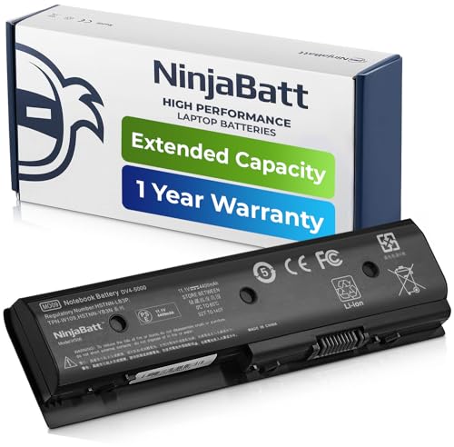 NinjaBatt Battery for HP 699468-001 671731-001 M006 MO06 MO09 672412-001 M6-1105DX HSTNN-YB3N HSTNN-LB3N M6-1205DX HSTNN-UB3N M7-1015DX M009 TPN-W106 - High Performance [6 Cells/4400mAh/49Wh]