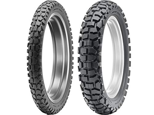 Dunlop D605 Dual Sport Motorcycle Tires Multiple Sizes Combo Set Front & Rear (1 Front 2.75-21/1 Rear 120/80-18)