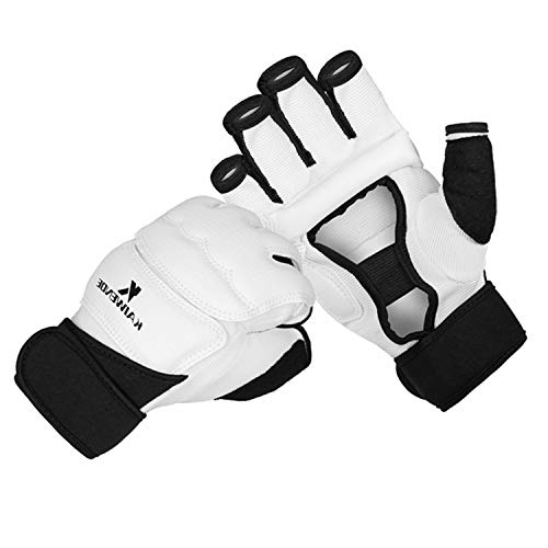 KAIWENDE Kickboxing Gloves(XS,S,M,L,XL,XXL)-Also Fit for Training Men,Women,Kids of MMA,Muay Thai , Martial Arts Taekwondo Sparring Boxing Gloves (White, XL)