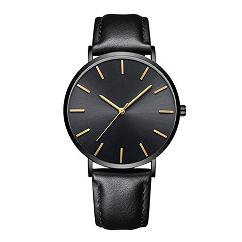 Unisex Wrist Watch - Leather Classic Watches - Quartz Business Stainless Steel Analog Watch for Women Men (A1)