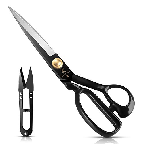 Sewing Scissors, 9 Inch Fabric Dressmaking Scissors Upholstery Office Shears for Tailors Dressmakers, Best for Cutting Fabric Leather Paper Raw Materials Heavy Duty High Carbon Steel(Right-Handed)